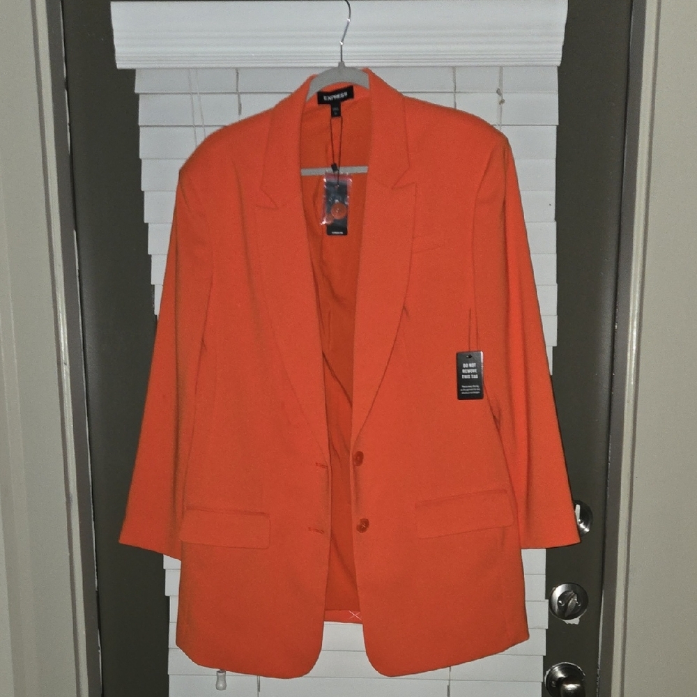 NWT Express Women's Bright Orange Blazer